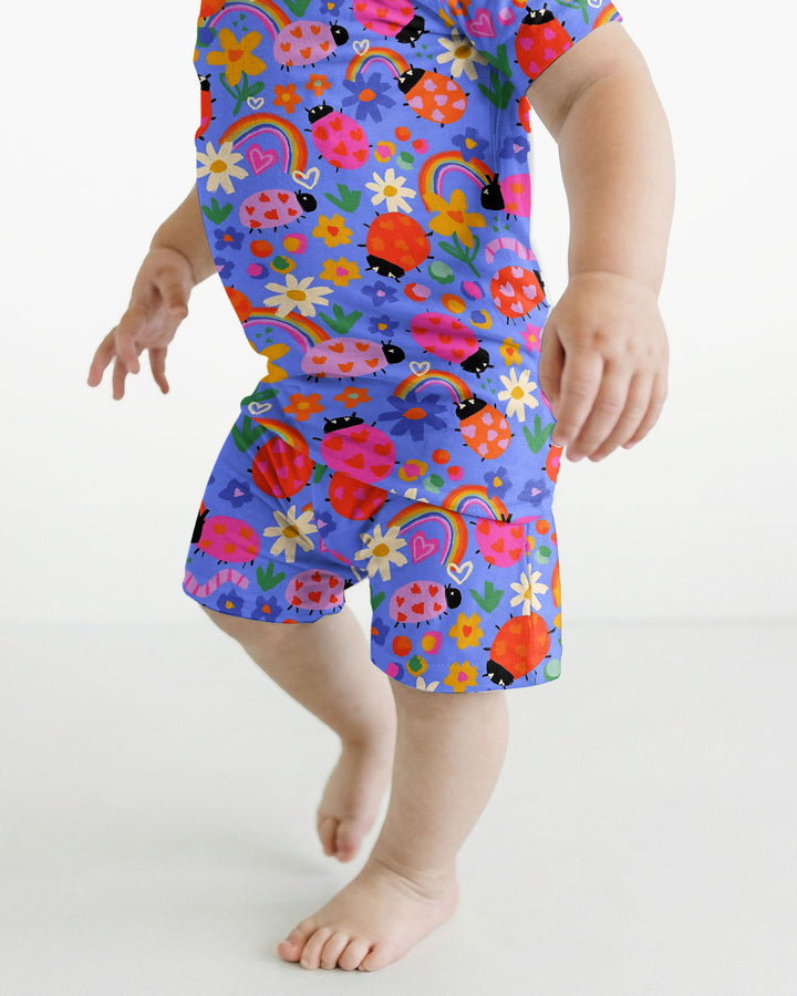 Lady Bugs Bamboo Two Piece Short Sleeve Shorts Pyjamas Set