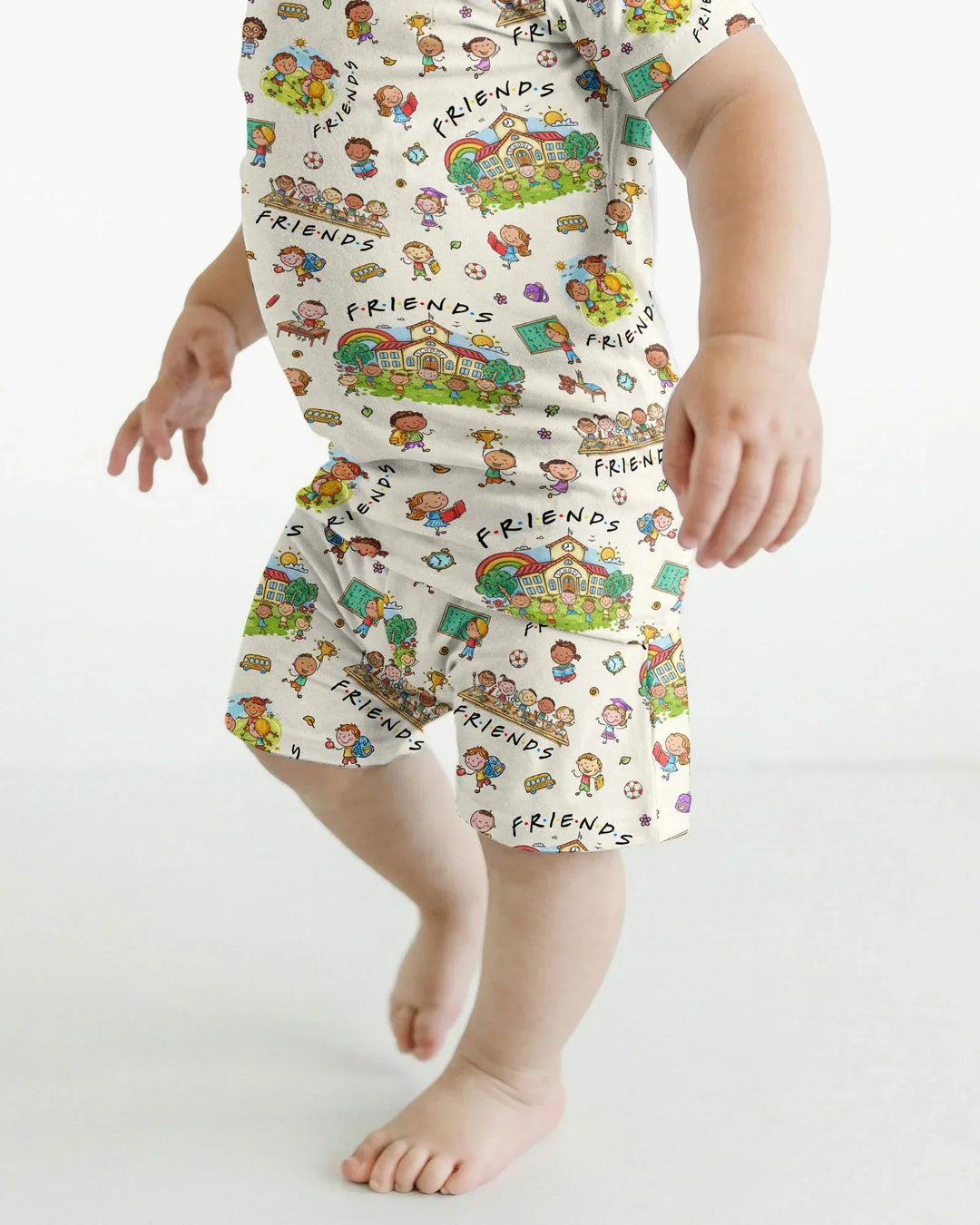 Template Bamboo Two Piece Short Sleeve Shorts Pyjamas Set