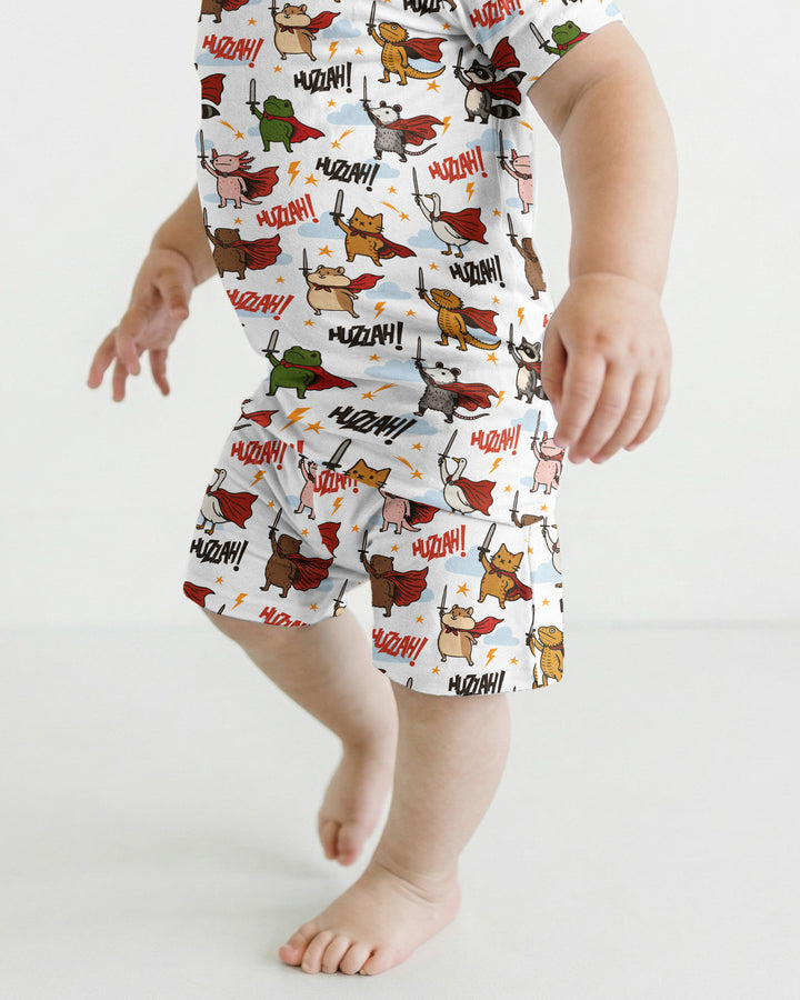 Huzzah! Huzzah! Bamboo Two Piece Short Sleeve Shorts Pajama Set