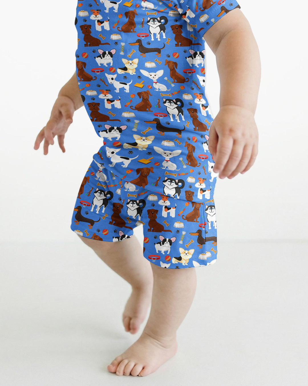 Dapper Dogs Bamboo Two Piece Short Sleeve Shorts Pyjamas Set