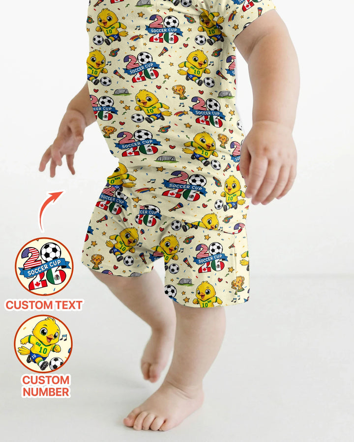 We Are The Champions Soccer Cup 2026 Bamboo Two Piece Short Sleeve Shorts Pajama Set