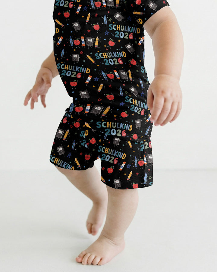 First Day Fun 2026 Bamboo Two Piece Short Sleeve Shorts Pajama Set