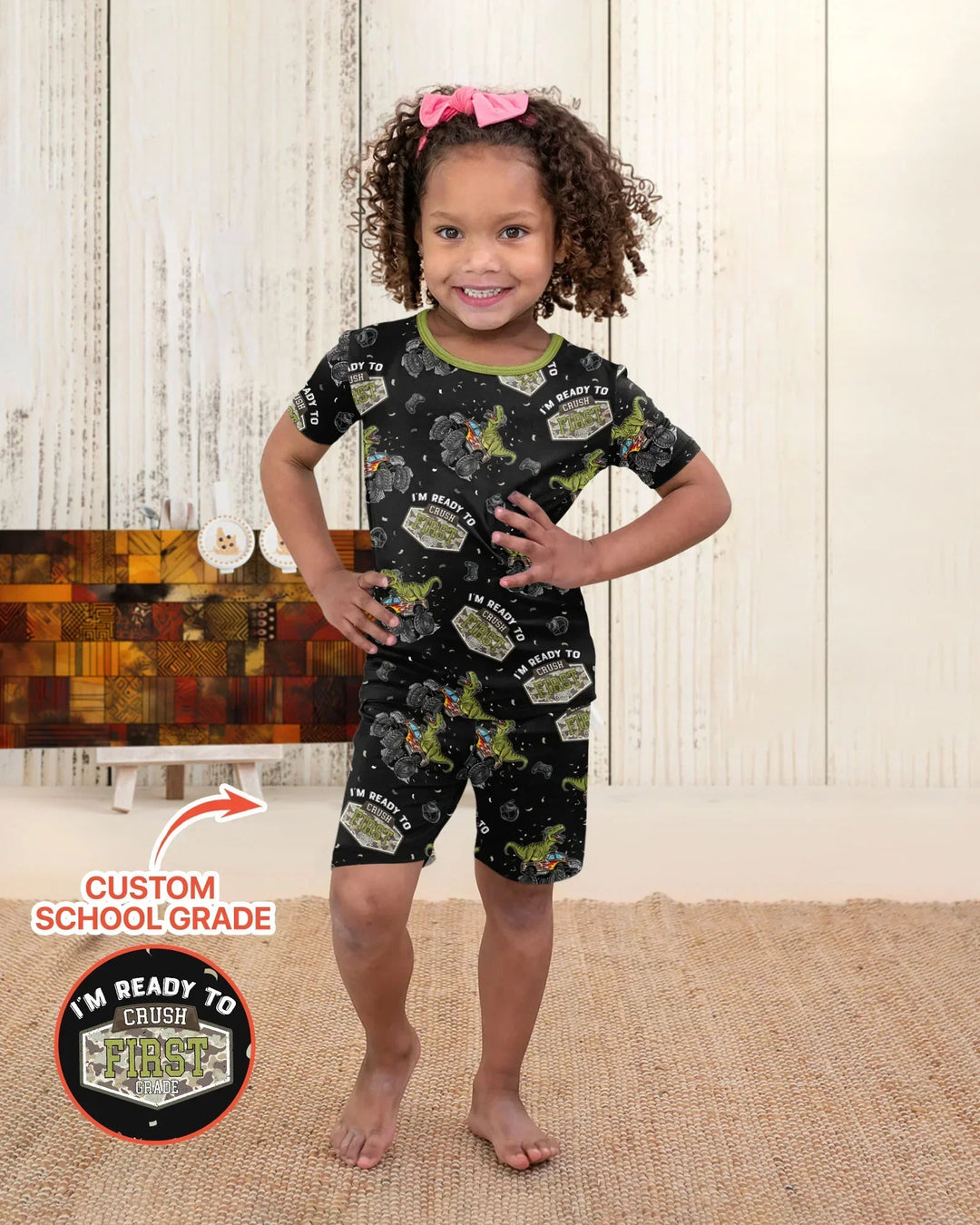 I'm Ready to Crush Bamboo Two Piece Short Sleeve Shorts Pajama Set