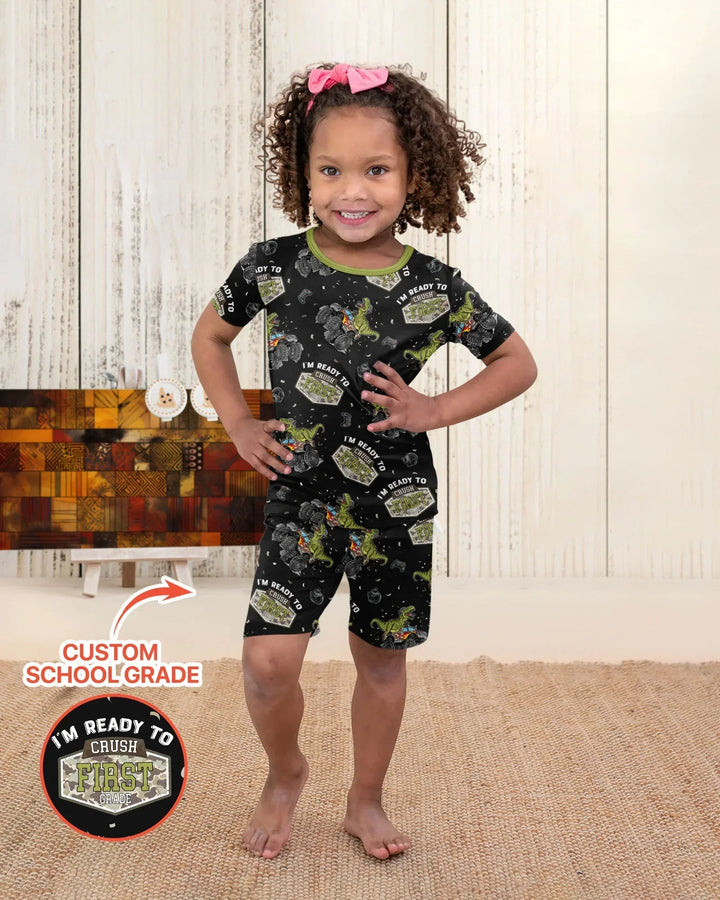I'm Ready to Crush Bamboo Two Piece Short Sleeve Shorts Pajama Set