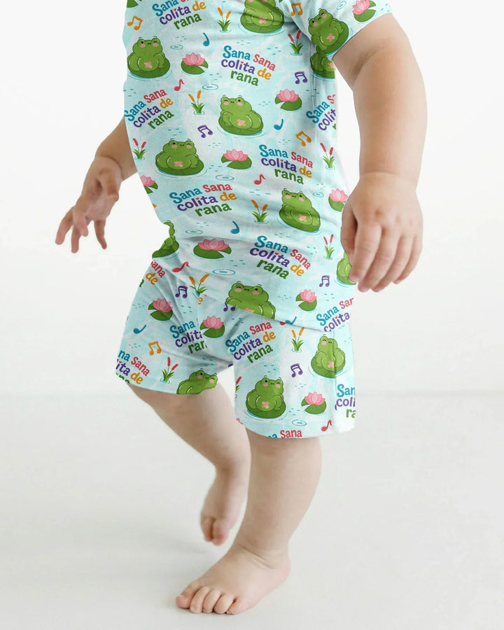 Sana Sana Colita De Rana Bamboo Two Piece Short Sleeve Shorts Pajama Set