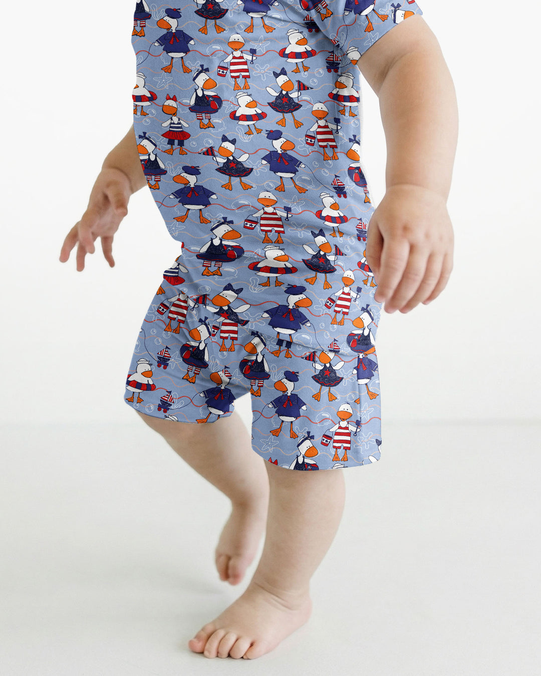 Freedom Floaties Family Matching Bamboo Two Piece Short Sleeve Shorts Pajama Set