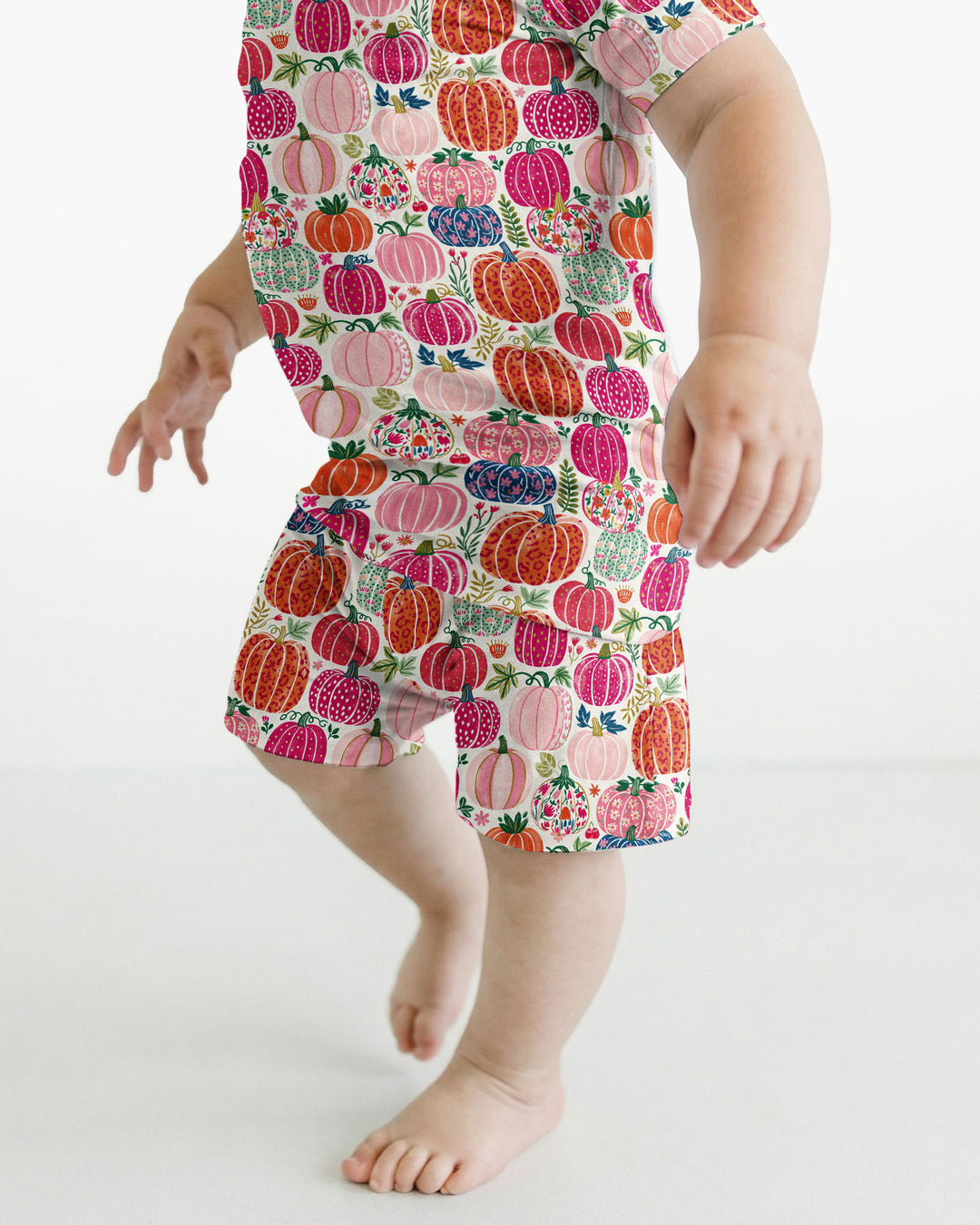 Pumpkin & Bloom Bamboo Two Piece Short Sleeve Shorts Pajama Set