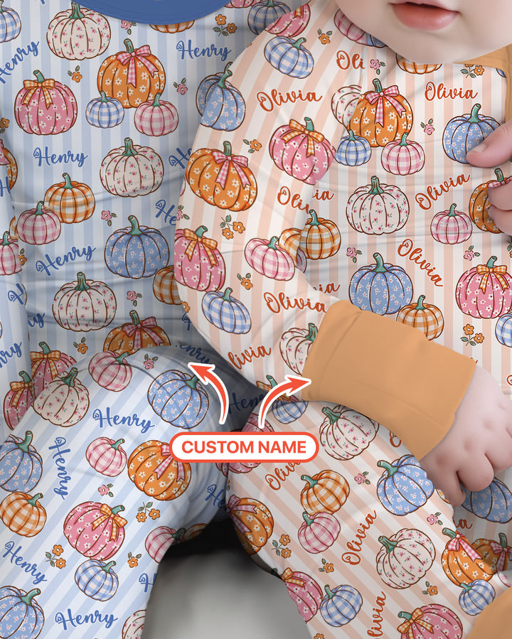 Custom Name Pumpkin Patch Bamboo Convertible Zippy