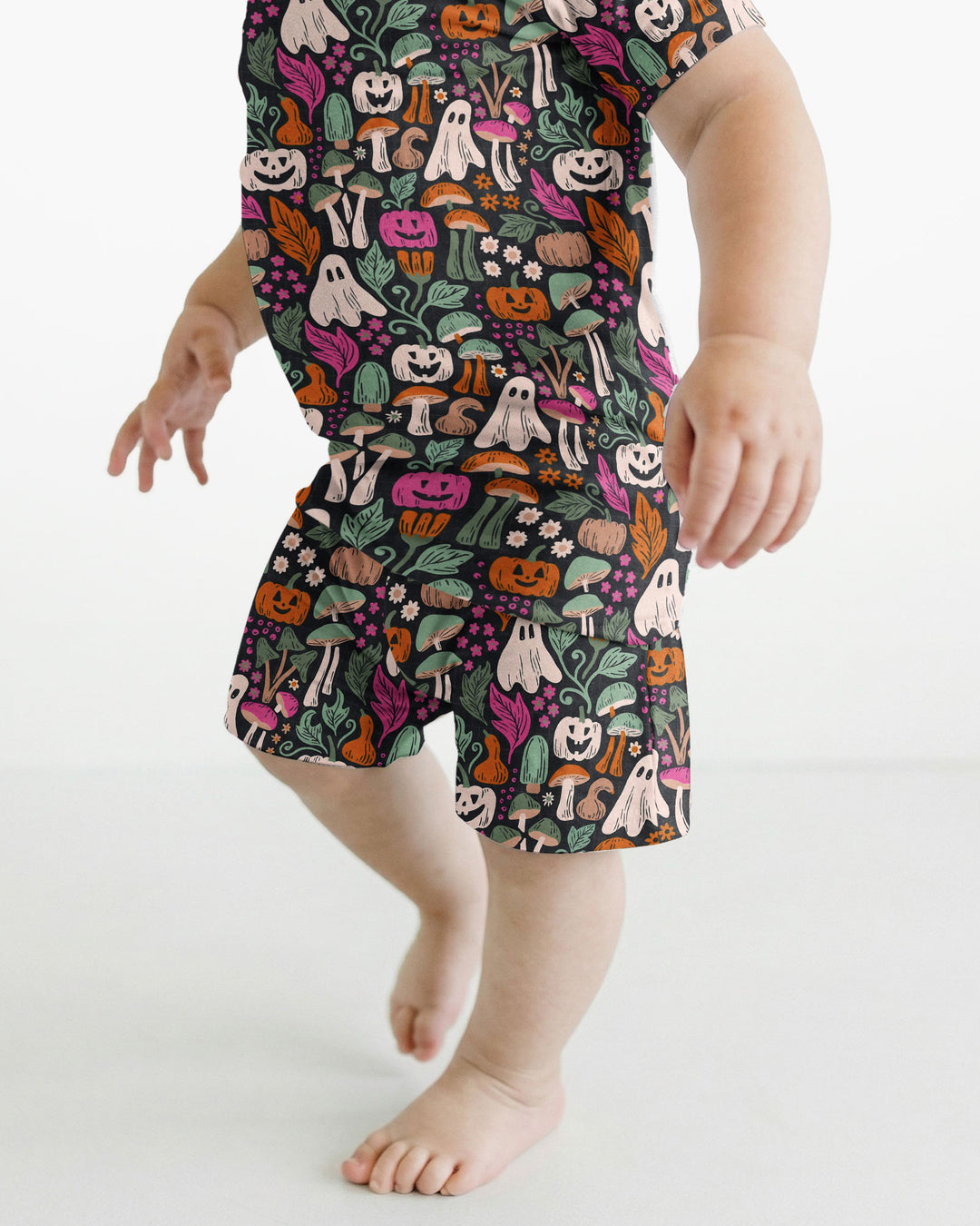 Dark Pumpkin Zona Bamboo Two Piece Short Sleeve Shorts Pajama Set
