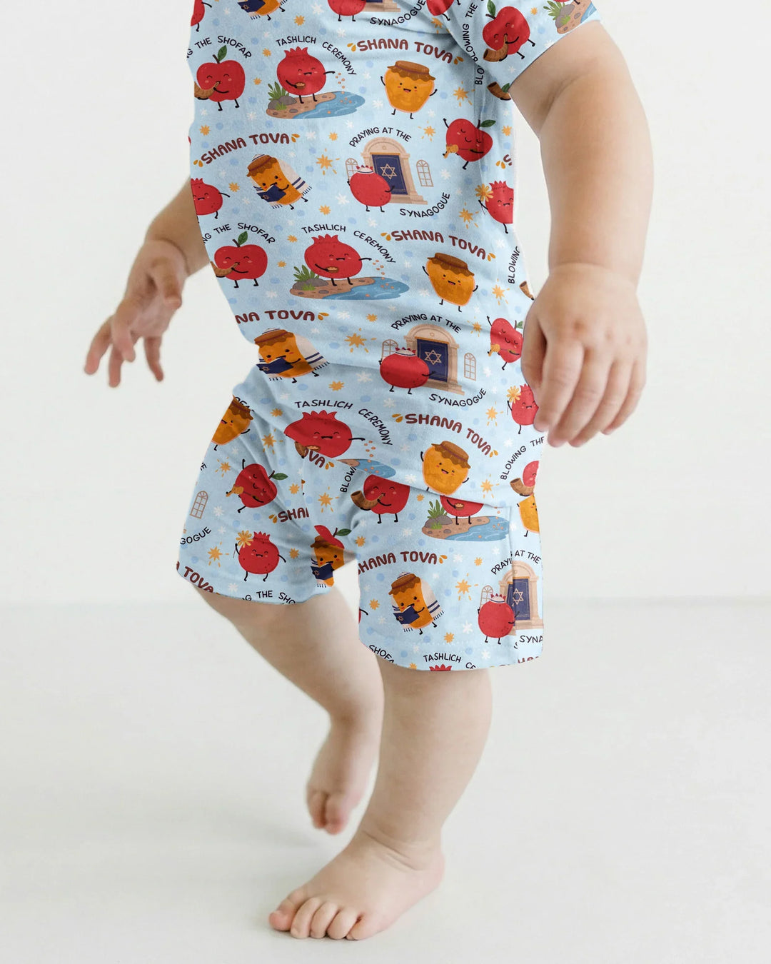 Template Bamboo Two Piece Short Sleeve Shorts Pyjamas Set