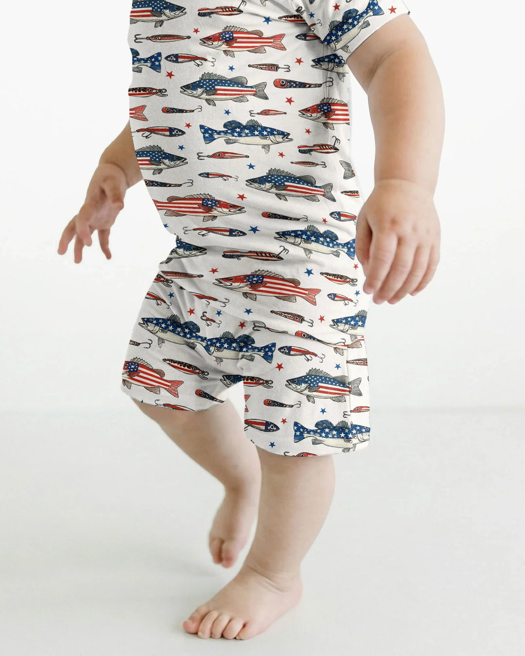 Hooked On Freedom Bamboo Two Piece Short Sleeve Shorts Pajama Set