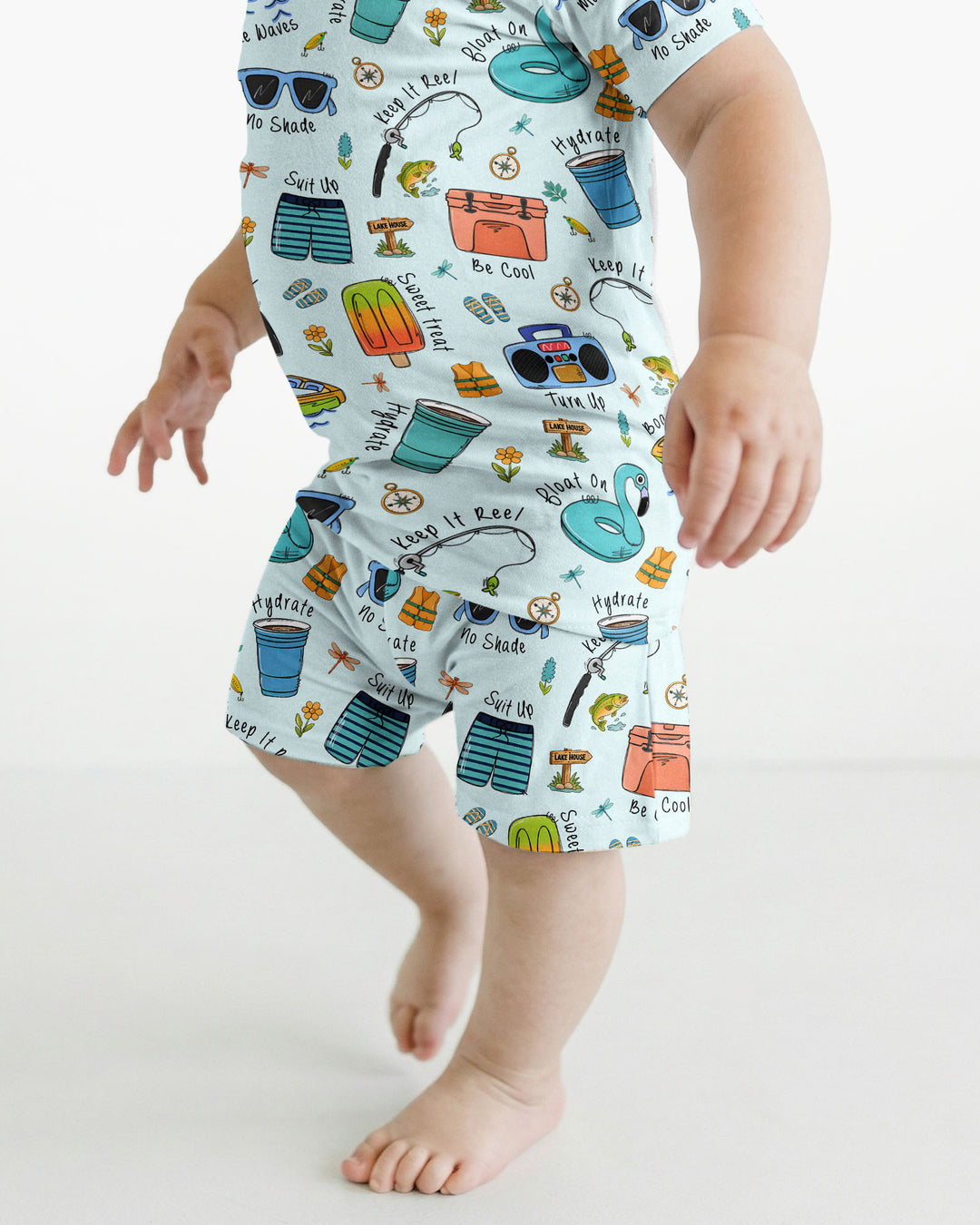 Lake Days Bamboo Two Piece Short Sleeve Shorts Pajama Set