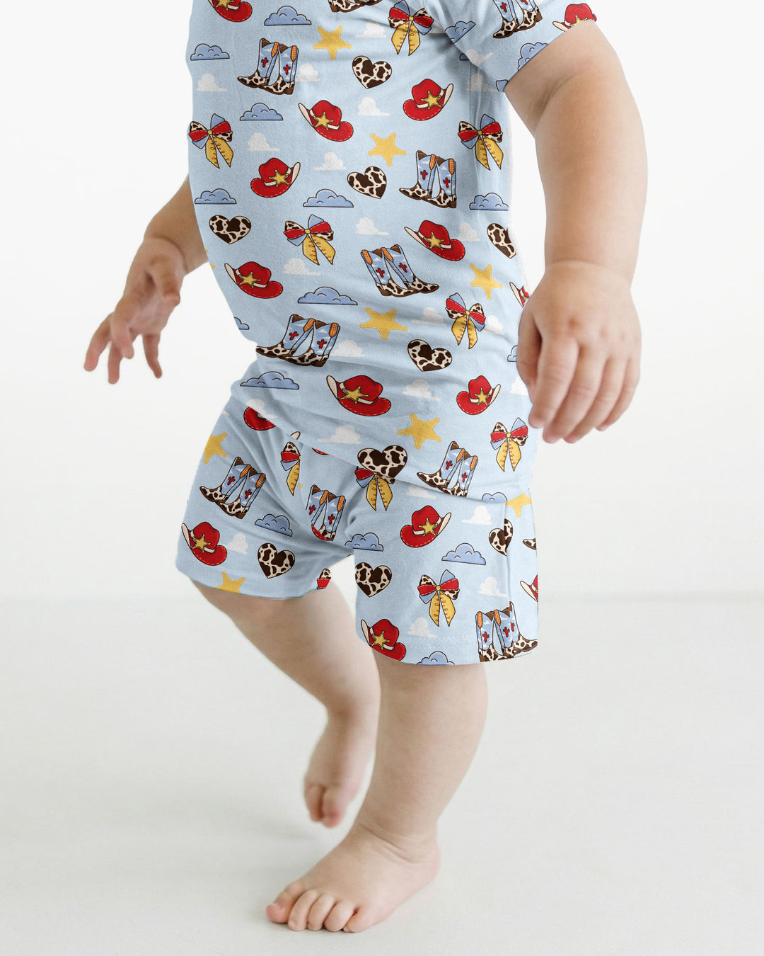 Template Bamboo Two Piece Short Sleeve Shorts Pyjamas Set