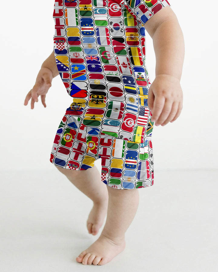 We Are 26 Family Matching Bamboo Two Piece Short Sleeve Shorts Pajama Set