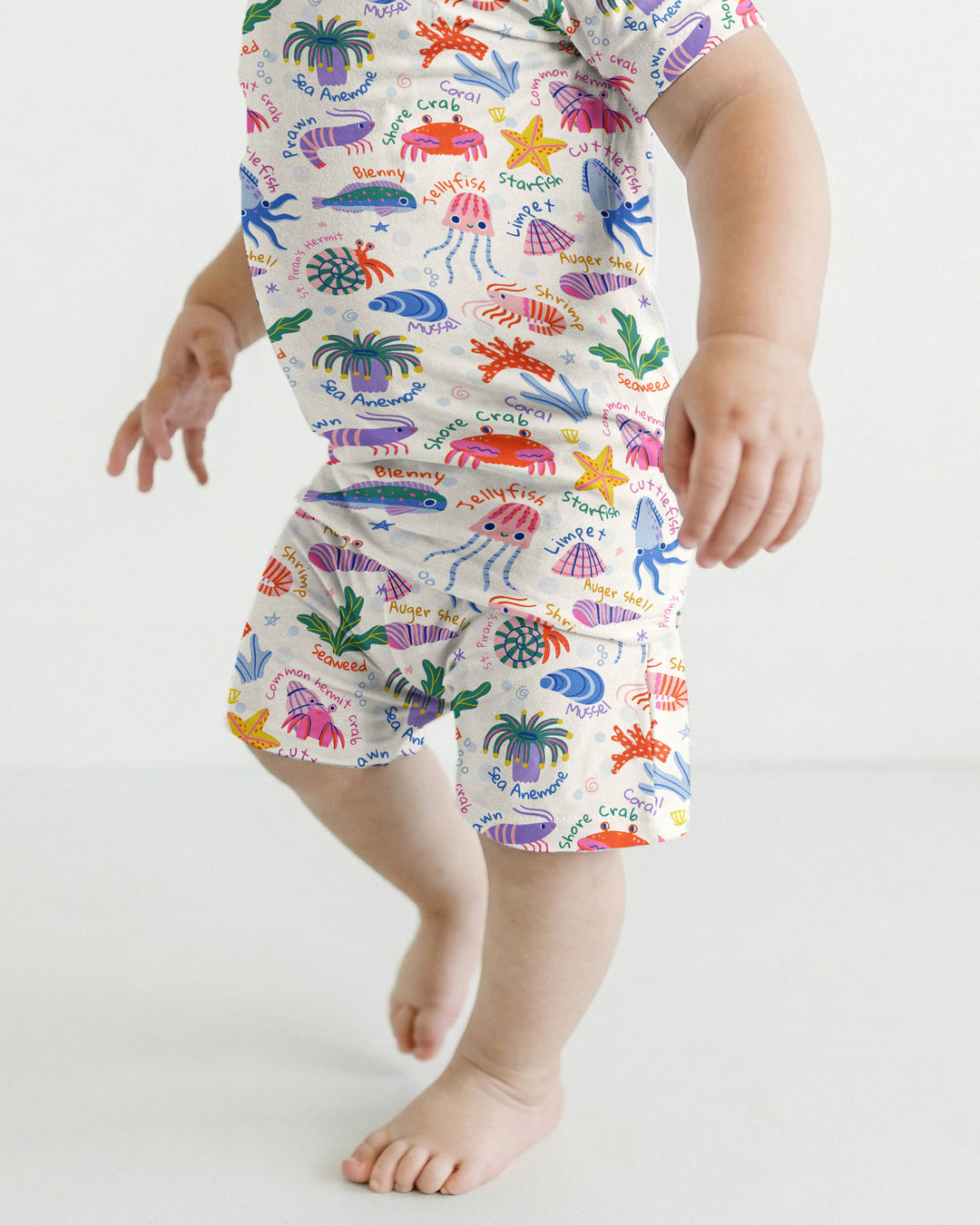 Tide Pool Pals Bamboo Two Piece Short Sleeve Shorts Pajama Set