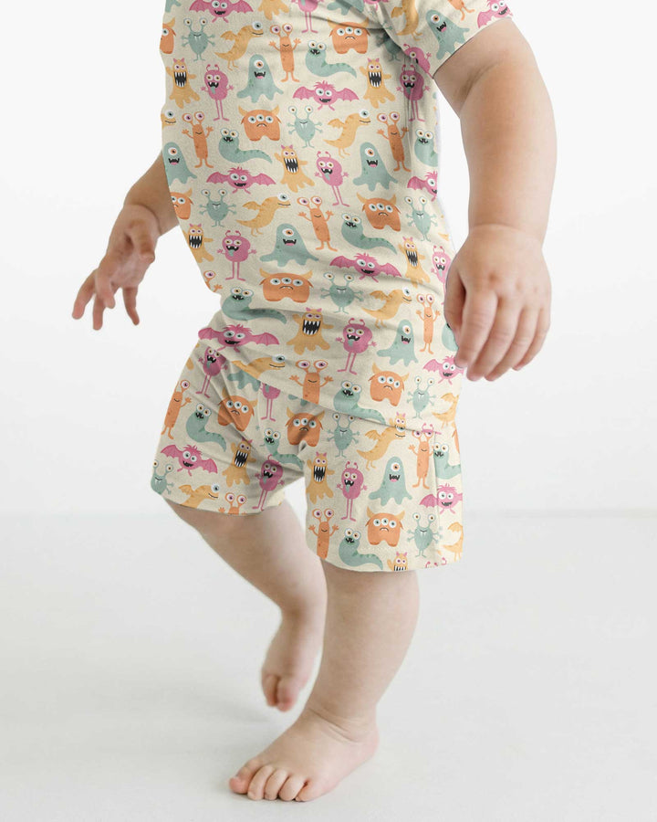 Monster Boo Bash Bamboo Two Piece Short Sleeve Shorts Pajama Set