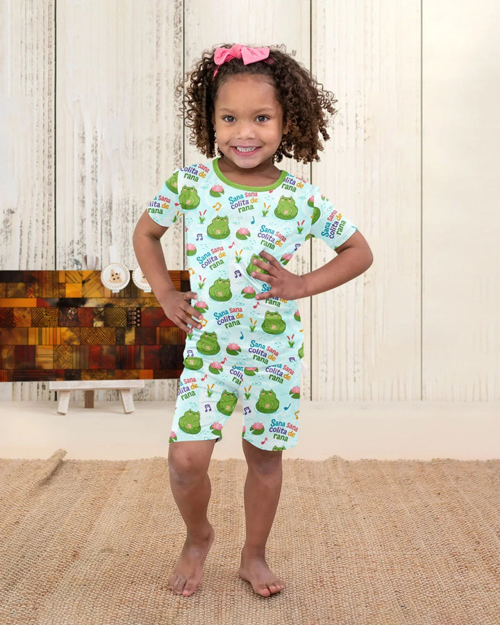Sana Sana Colita De Rana Bamboo Two Piece Short Sleeve Shorts Pajama Set