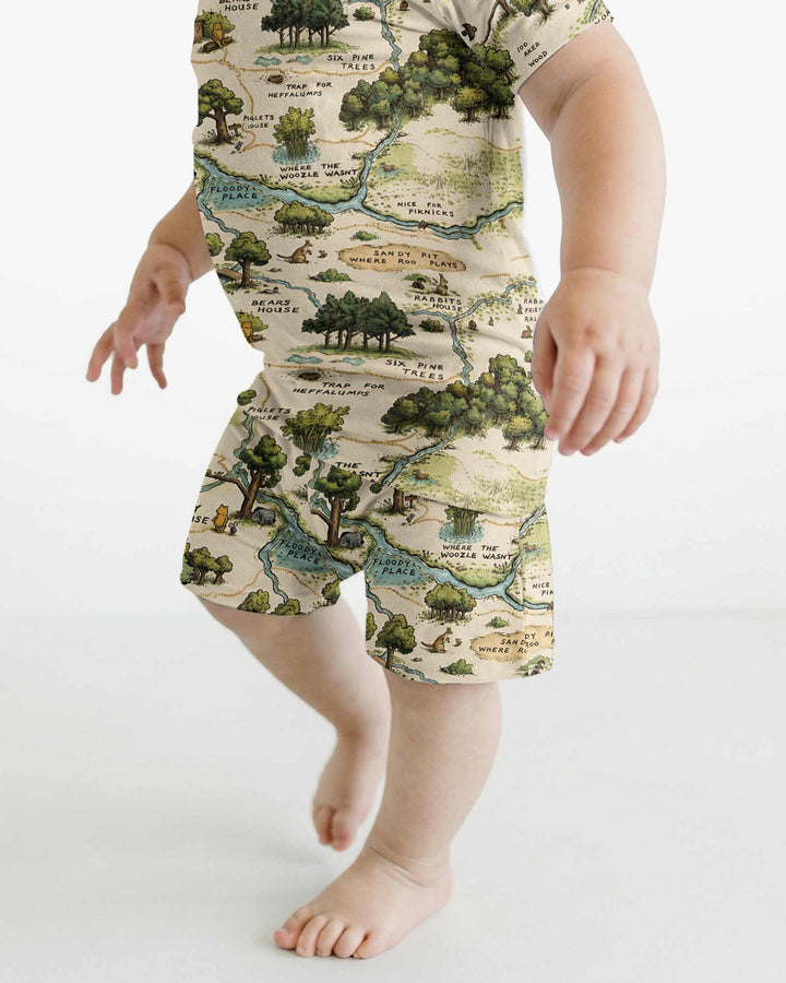Template Bamboo Two Piece Short Sleeve Shorts Pyjamas Set