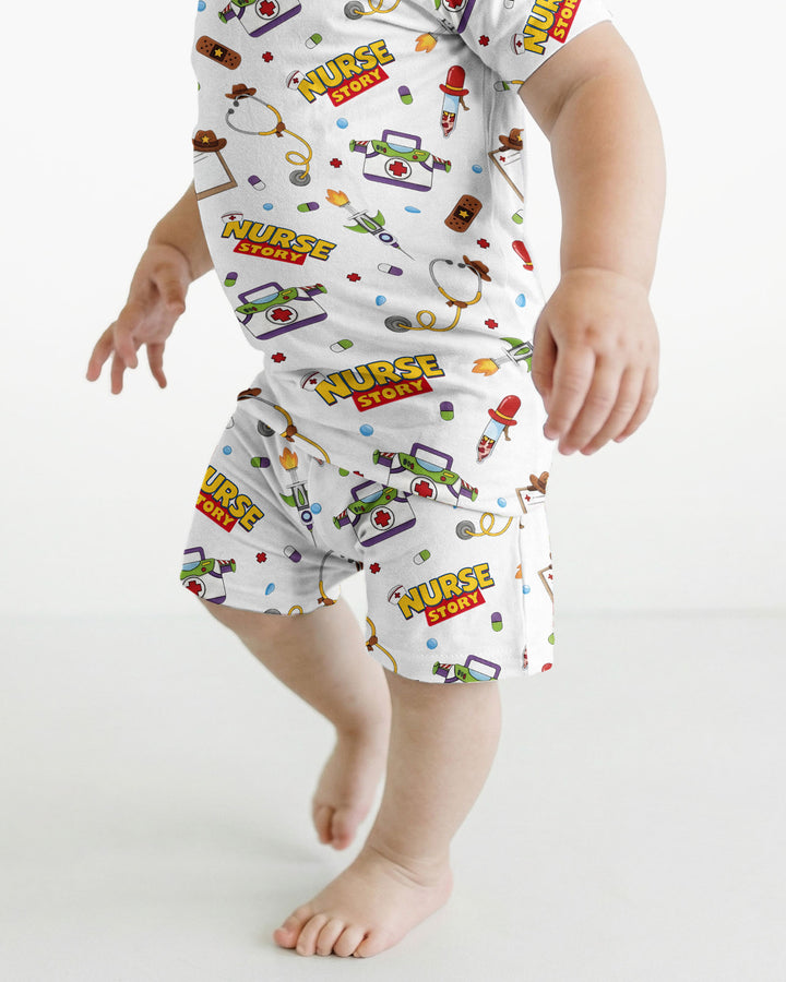 Nurse Story Bamboo Two Piece Short Sleeve Pajama Set