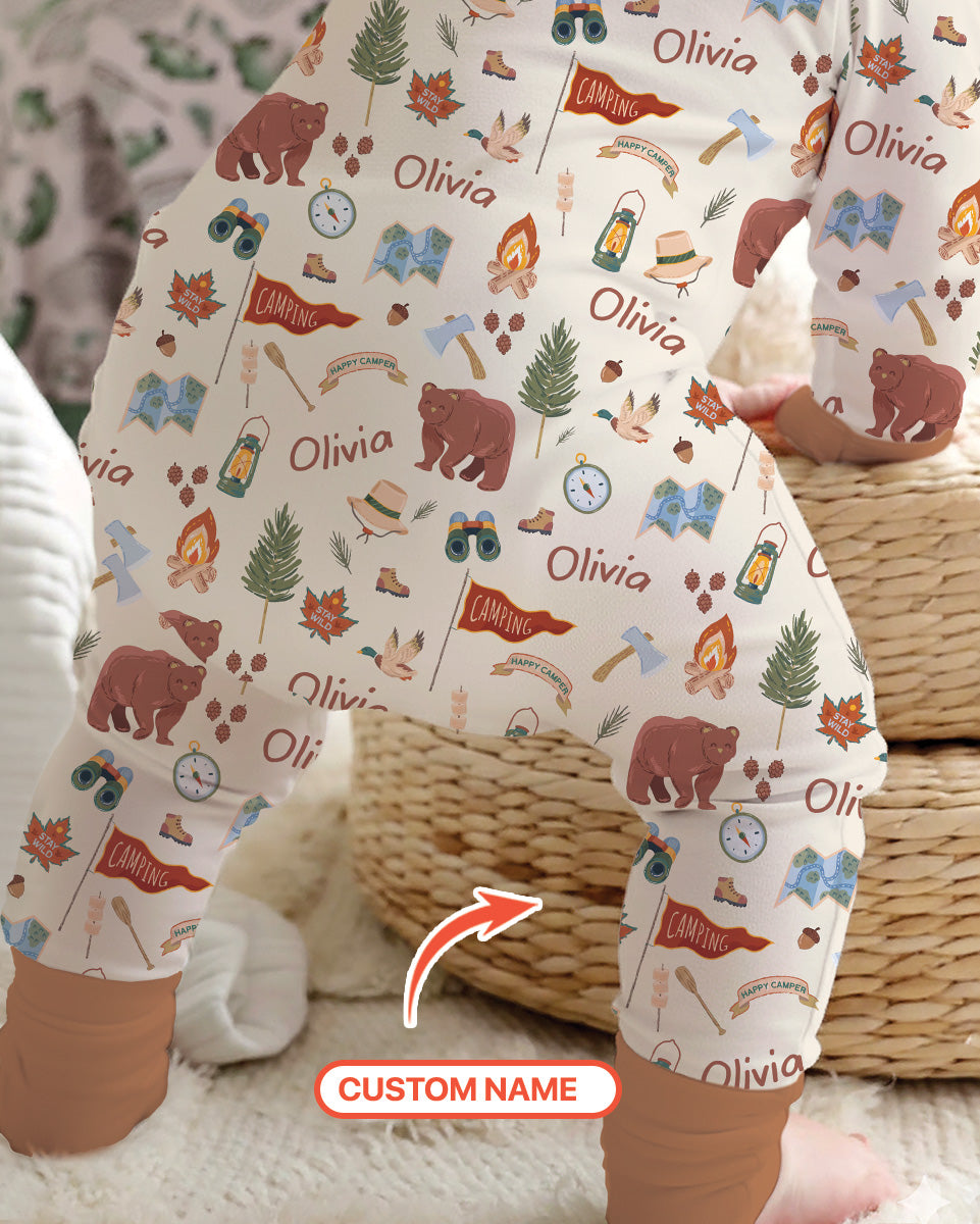 Custom Name Adventure Outdoors Bamboo Convertible Zippy