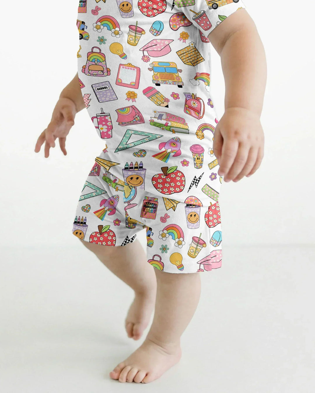 Template Bamboo Two Piece Short Sleeve Shorts Pyjamas Set