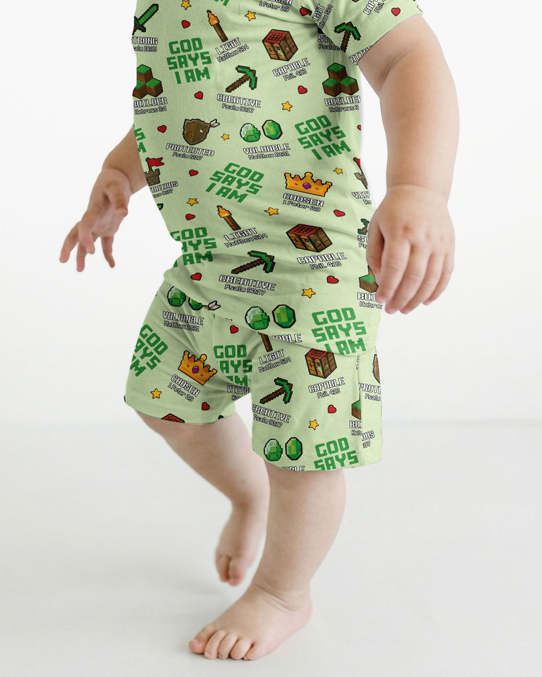 Template Bamboo Two Piece Short Sleeve Shorts Pyjamas Set