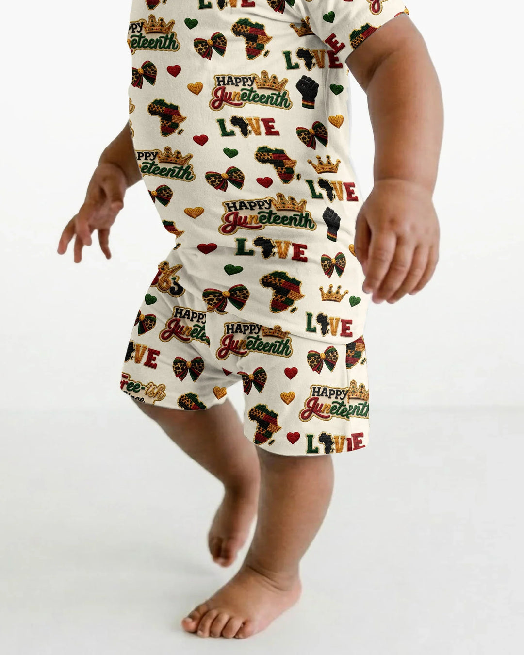 Juneteenth Free-ish Since 1865 Bamboo Two Piece Short Sleeve Shorts Pajama Set
