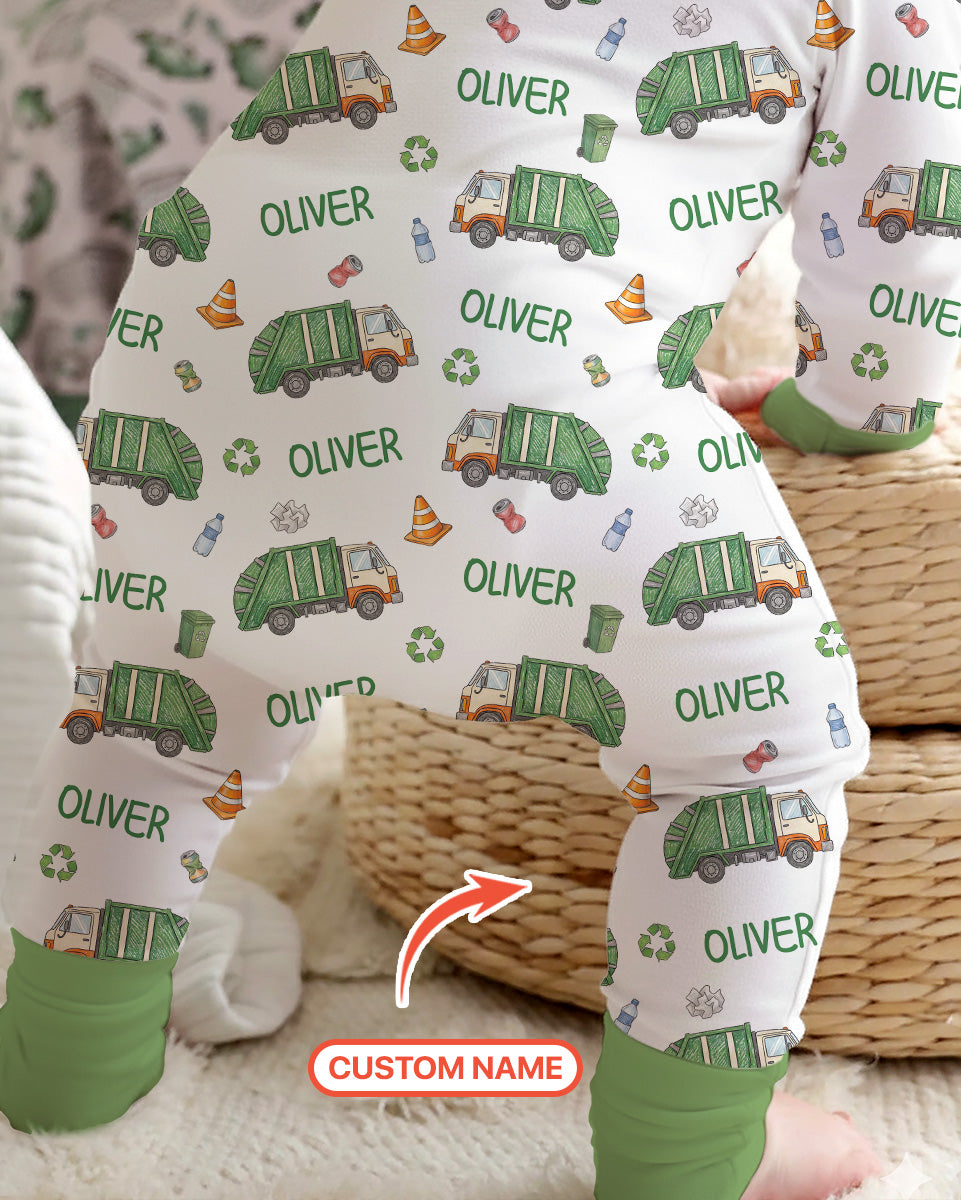 Custom Name Garbage Day Bamboo Convertible Zippy