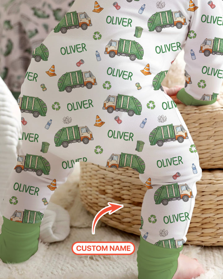 Custom Name Garbage Day Bamboo Convertible Zippy