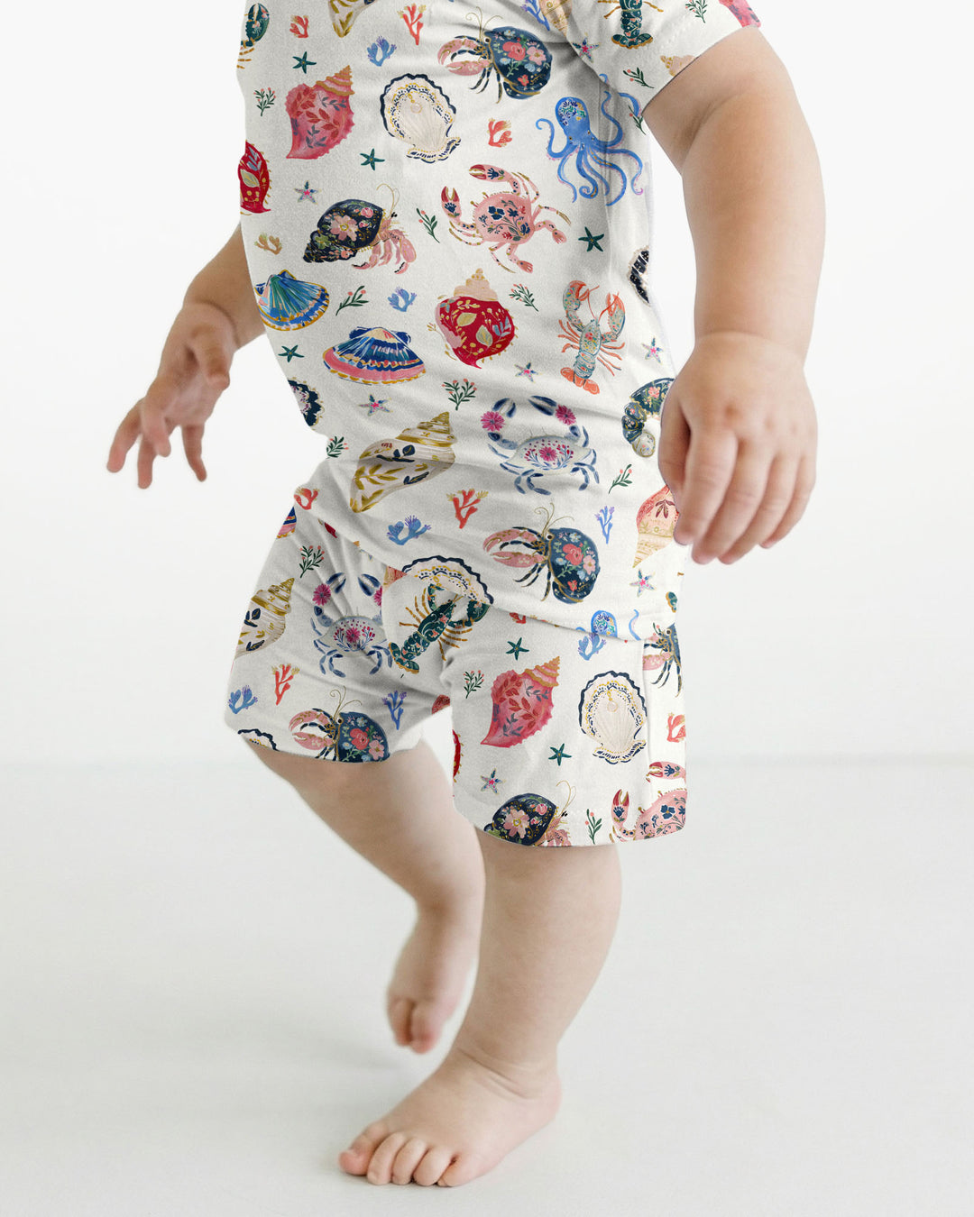 Preppy Coastal Bamboo Two Piece Short Sleeve Shorts Pajama Set