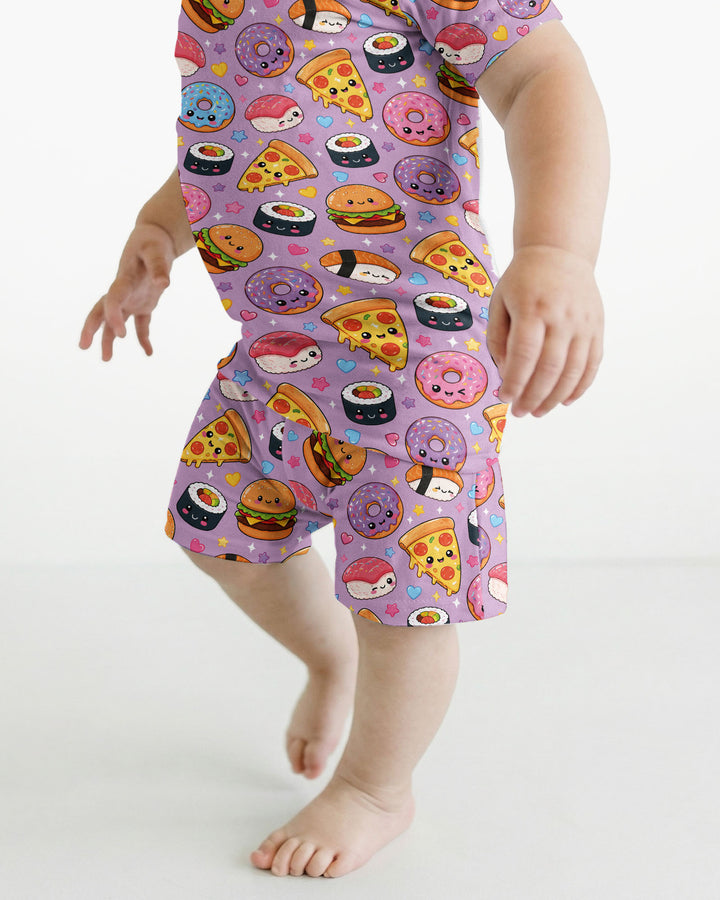 Template Bamboo Two Piece Short Sleeve Shorts Pyjamas Set