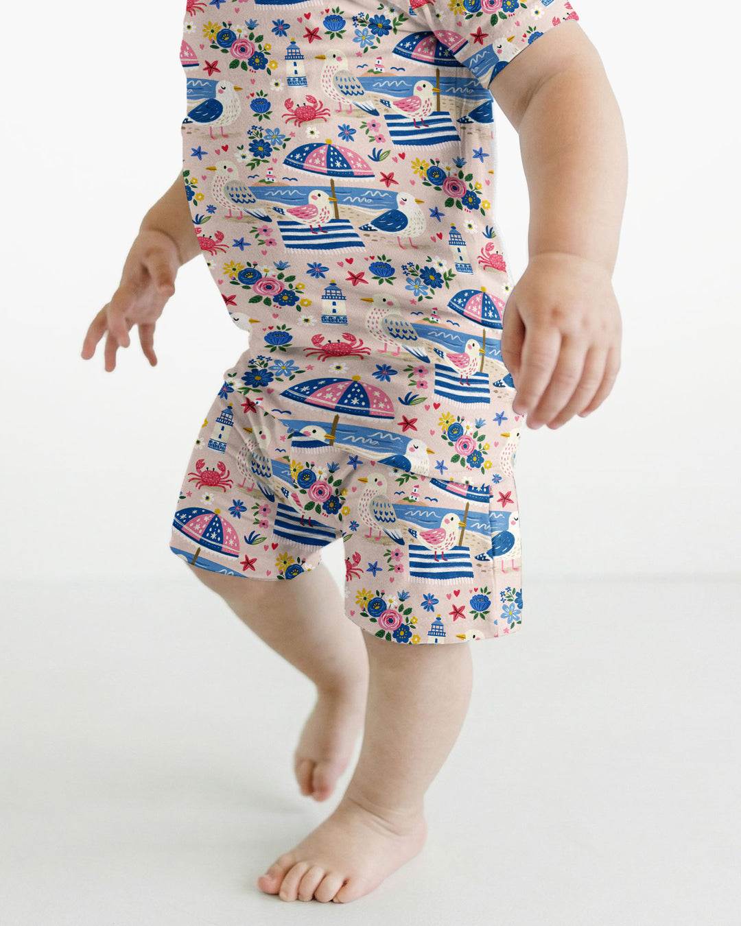 A Day At The Shore Bamboo Two Piece Short Sleeve Shorts Pajama Set