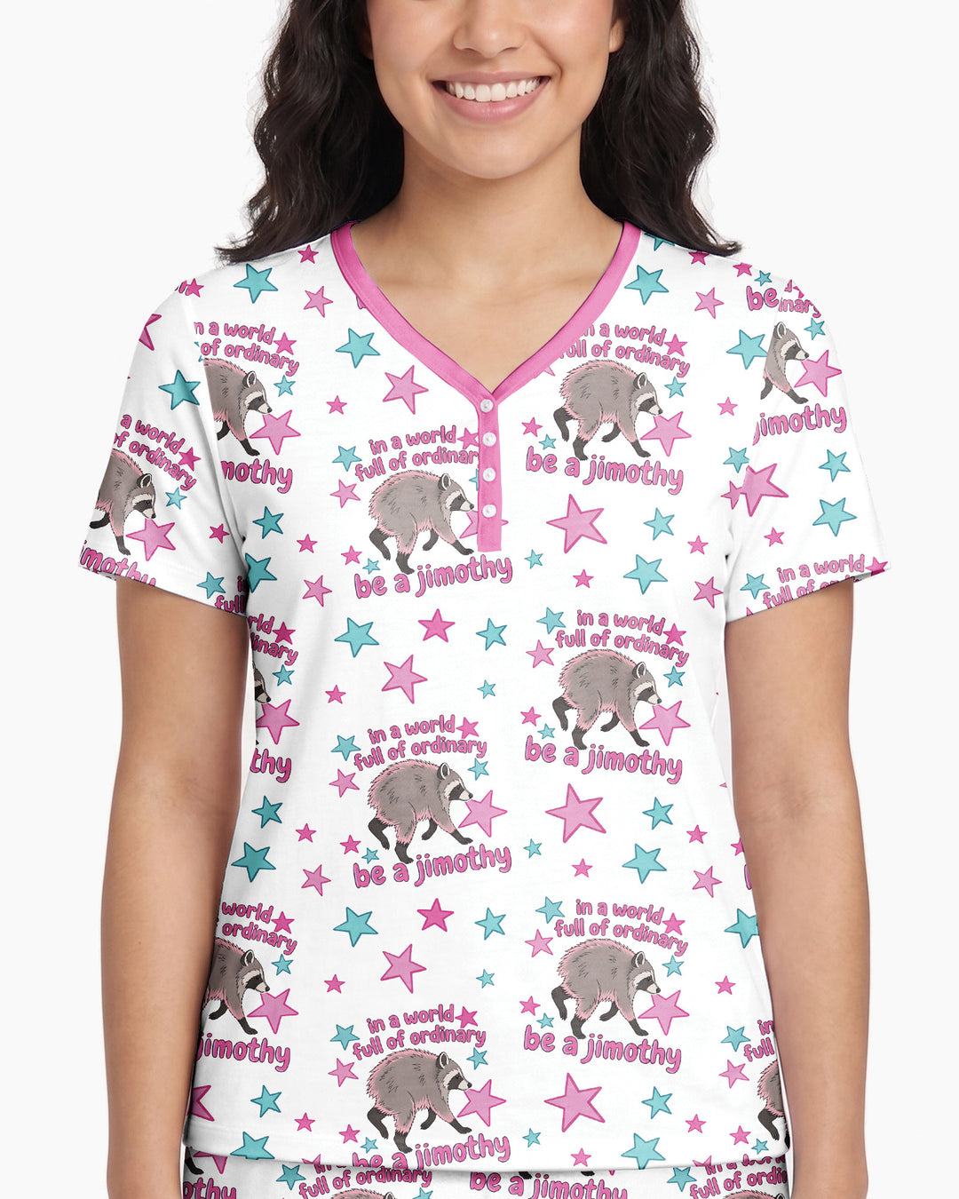 In A World Full Of Ordinary Be A Jimothy Bamboo Women Short Sleeve Short Pajama Set