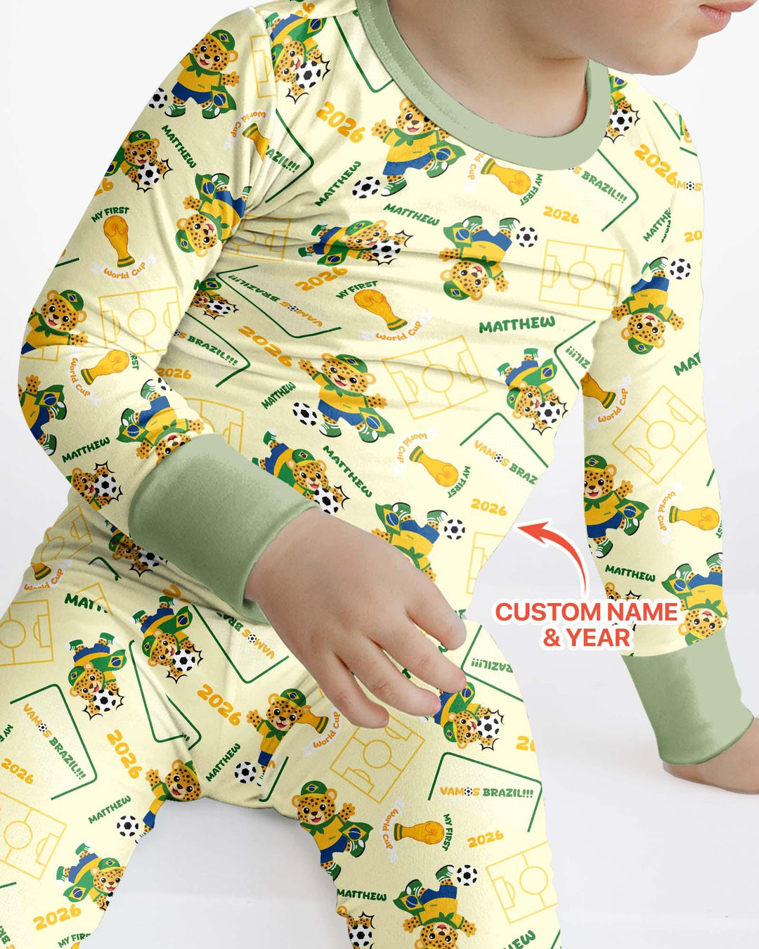 My First World Cup Bamboo Two Piece Long Sleeve Pajama Set