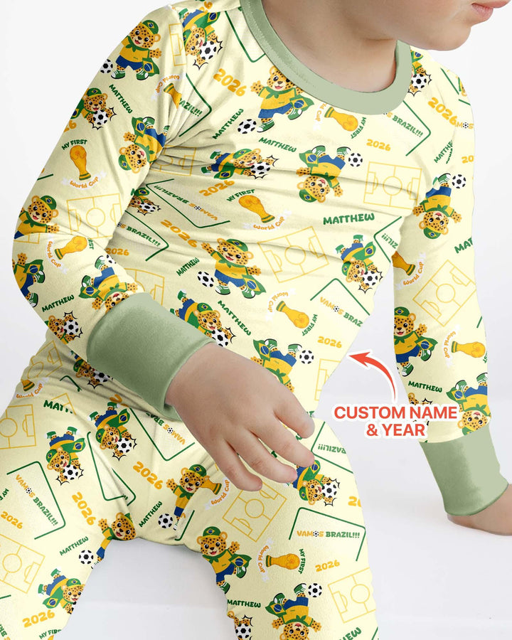 My First World Cup Bamboo Two Piece Long Sleeve Pajama Set