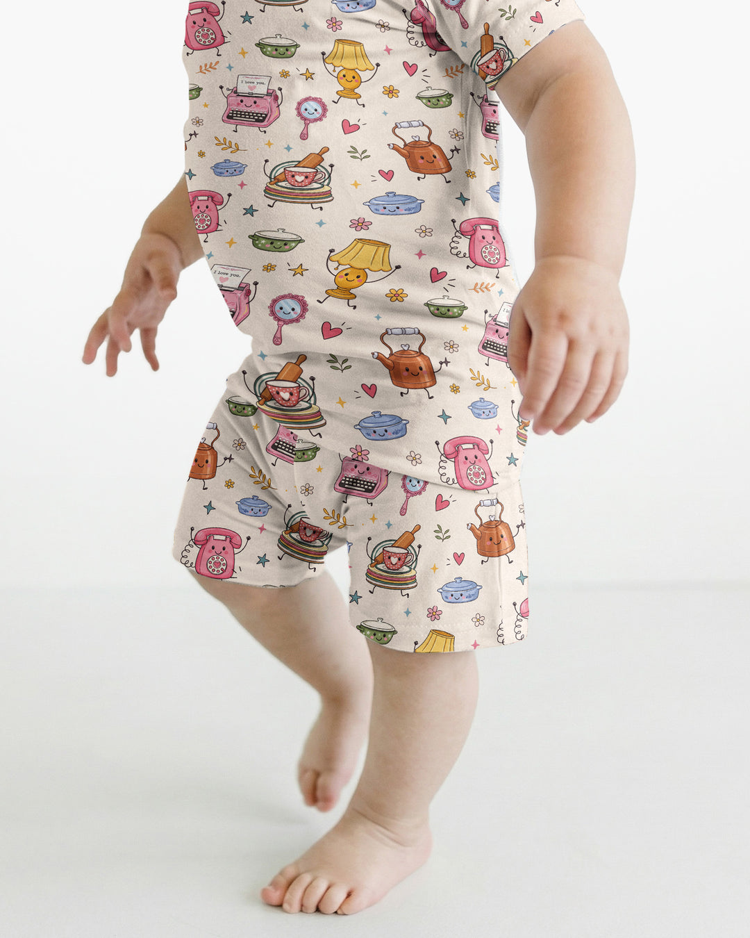 Template Bamboo Two Piece Short Sleeve Shorts Pyjamas Set