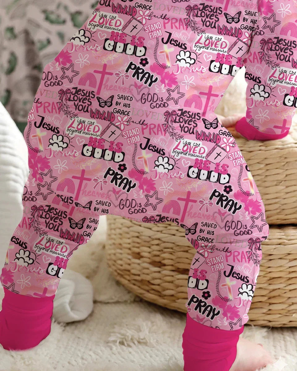 Pink Faith & Grace Bamboo Convertible Zippy