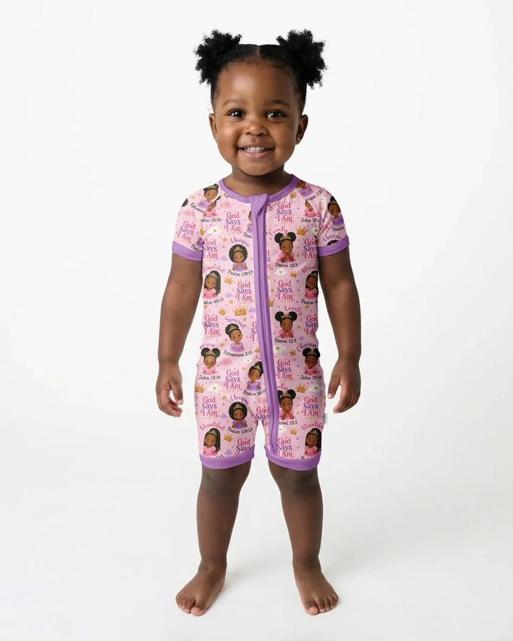 Black Princess God Says I Am Bamboo Shorty Zippy