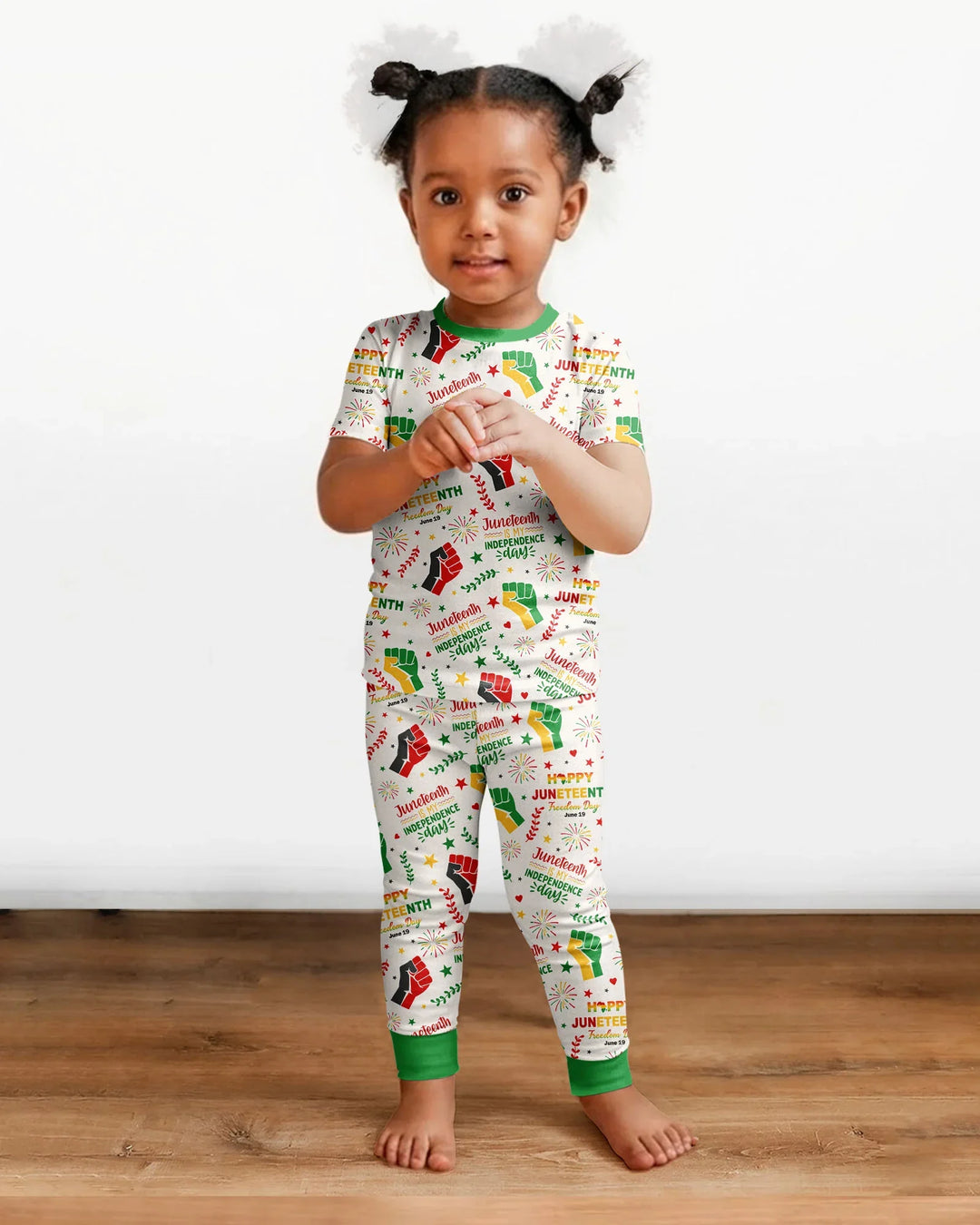 Happy Juneteenth Freedom Day Bamboo Two Piece Short Sleeve Pajama Set