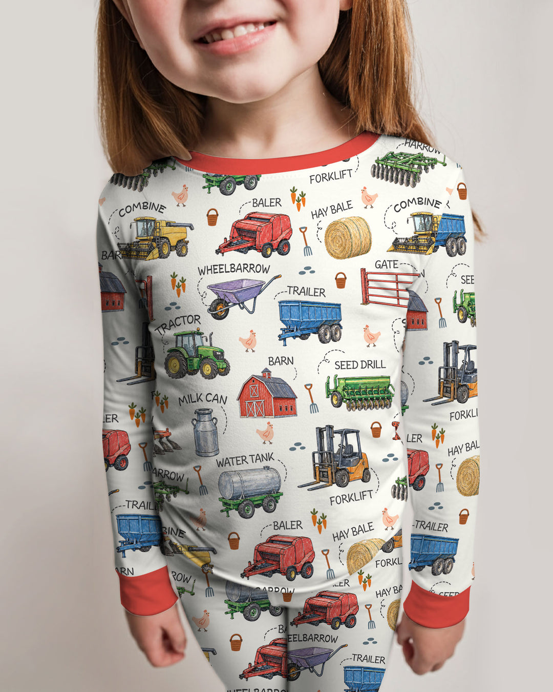 Little Farmer Bamboo Two Piece Long Sleeve Pajama Set