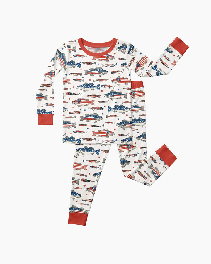 Hooked On Freedom Bamboo Two Piece Long Sleeve Pajama Set