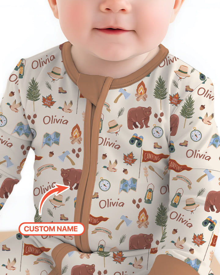 Custom Name Adventure Outdoors Bamboo Convertible Zippy