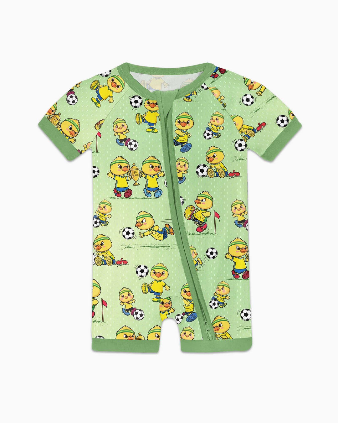 Brasil Soccer Fan Family Matching Bamboo Shorty Zippy