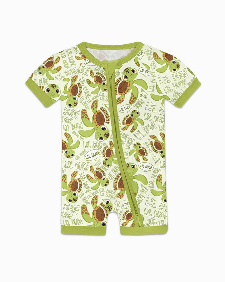 Custom Name Version Father and Son Turtle Bamboo Shorty Zippy