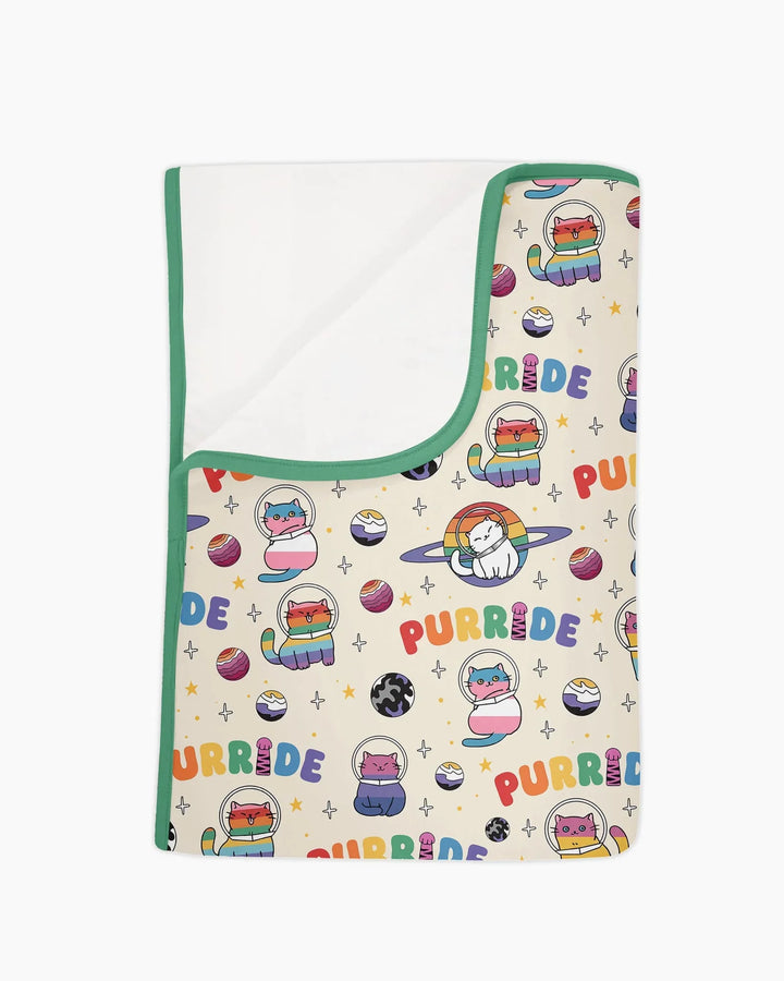 Rainbow Space Cats Family Matching Bamboo Blanket
