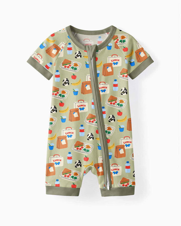 Happy School Lunch Bamboo Shorty Zippy