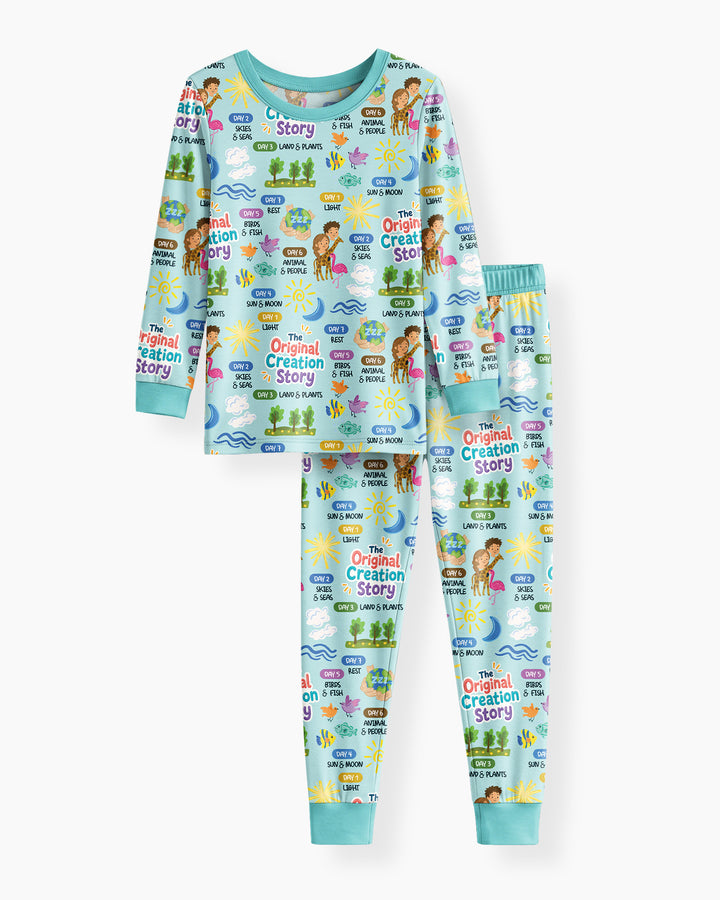 Template Bamboo Two Piece Long Sleeve Pyjamas Set