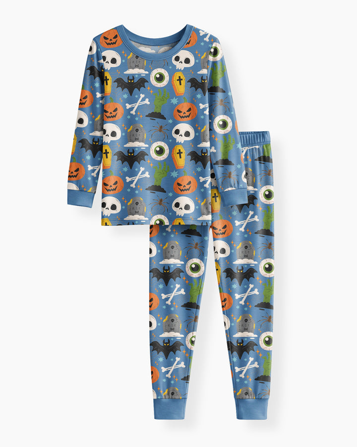 Little Monsters Bamboo Two Piece Long Sleeve Pyjamas Set For Halloween
