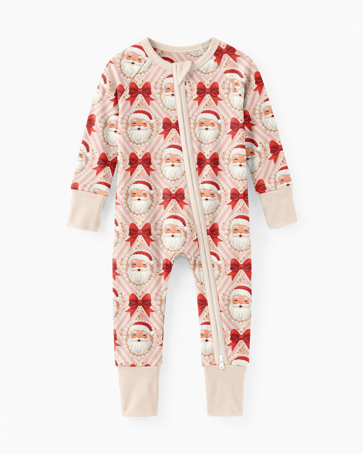 Preppy Coquette Santa Mommy And Me Matching Bamboo Convertible Zippy
