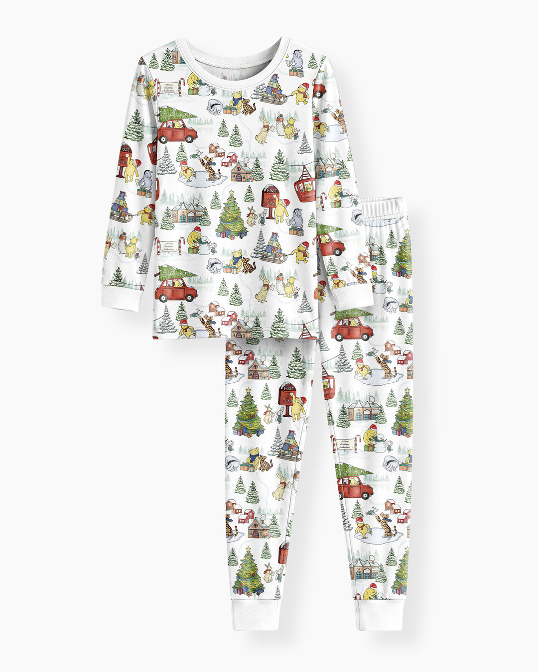 Holiday Village Friends Bamboo Two Piece Long Sleeve Pajama Set